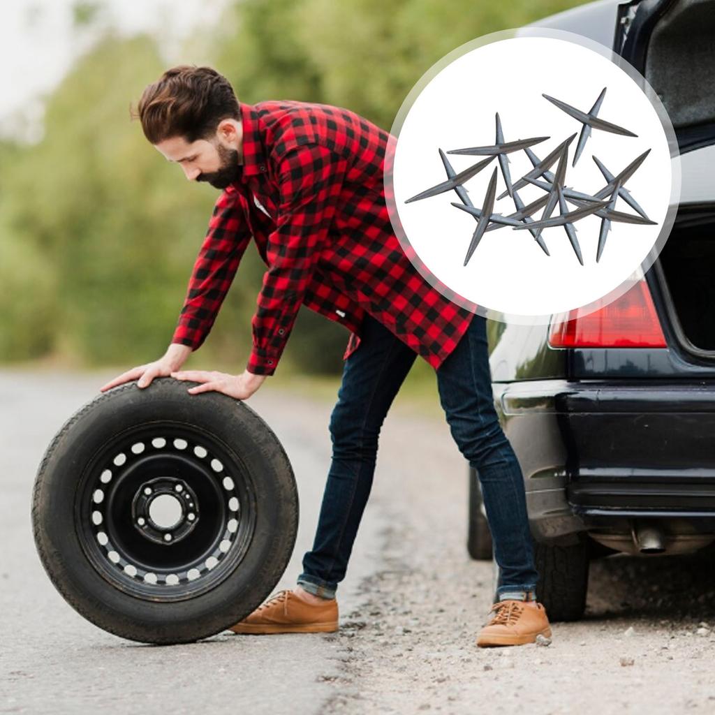 Упаковка из 30 штук 3-сантиметровых стальных шипов-кальтропов – -Шипы для прокола шин, для дорожной безопасности