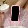 For iPhone 15 Pro Silicone Case Cute Hollow Butterfly Bow Design Shockproof Phone Back Cover