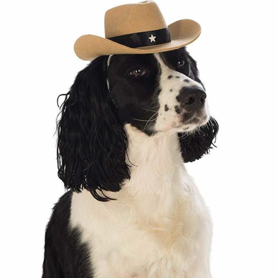 Шляпа для домашних животных в западном ковбойском стиле, головные уборы для домашних животных, украшенные звездами, привлекательный костюм для собак и кошек, аксессуар для фотографий, косплея