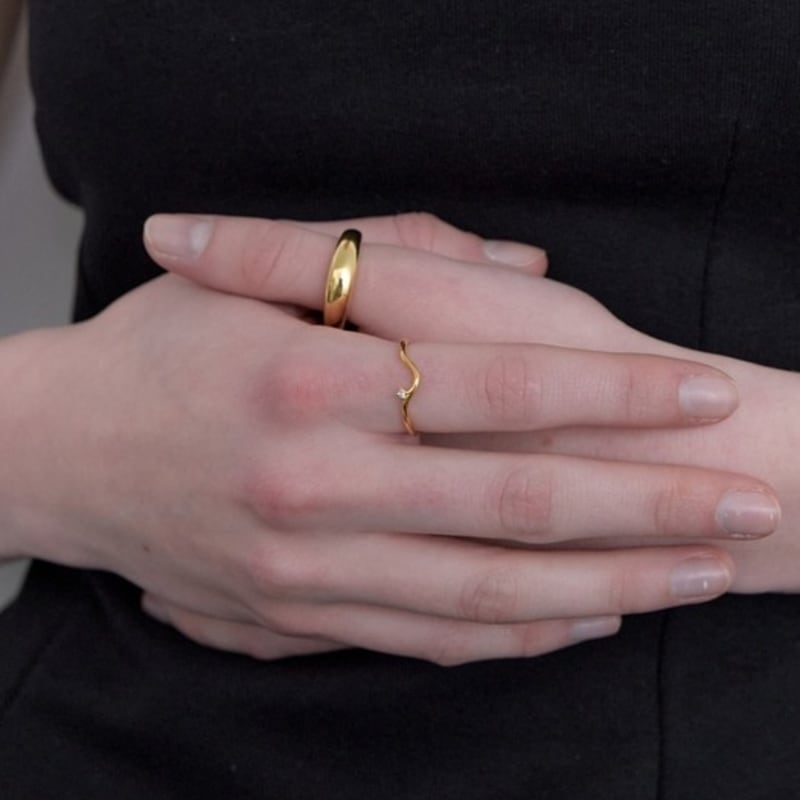 LOVE ME MONSTER Curve Cubic Ring (L251MRI060)