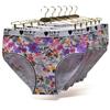 Underwear Women Ladies Knickers Cotton Panties High Waist Briefs Floral Printed Lingerie Intimates Plus Size 6 Pcs/set
