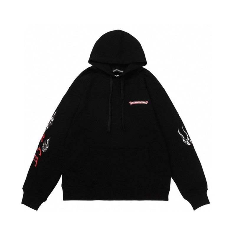 817 CHROME HEARTS Autumn and Winter New Plus Size Classic Style Logo Hooded Sweatshirt, Suitable for Couples to Wear