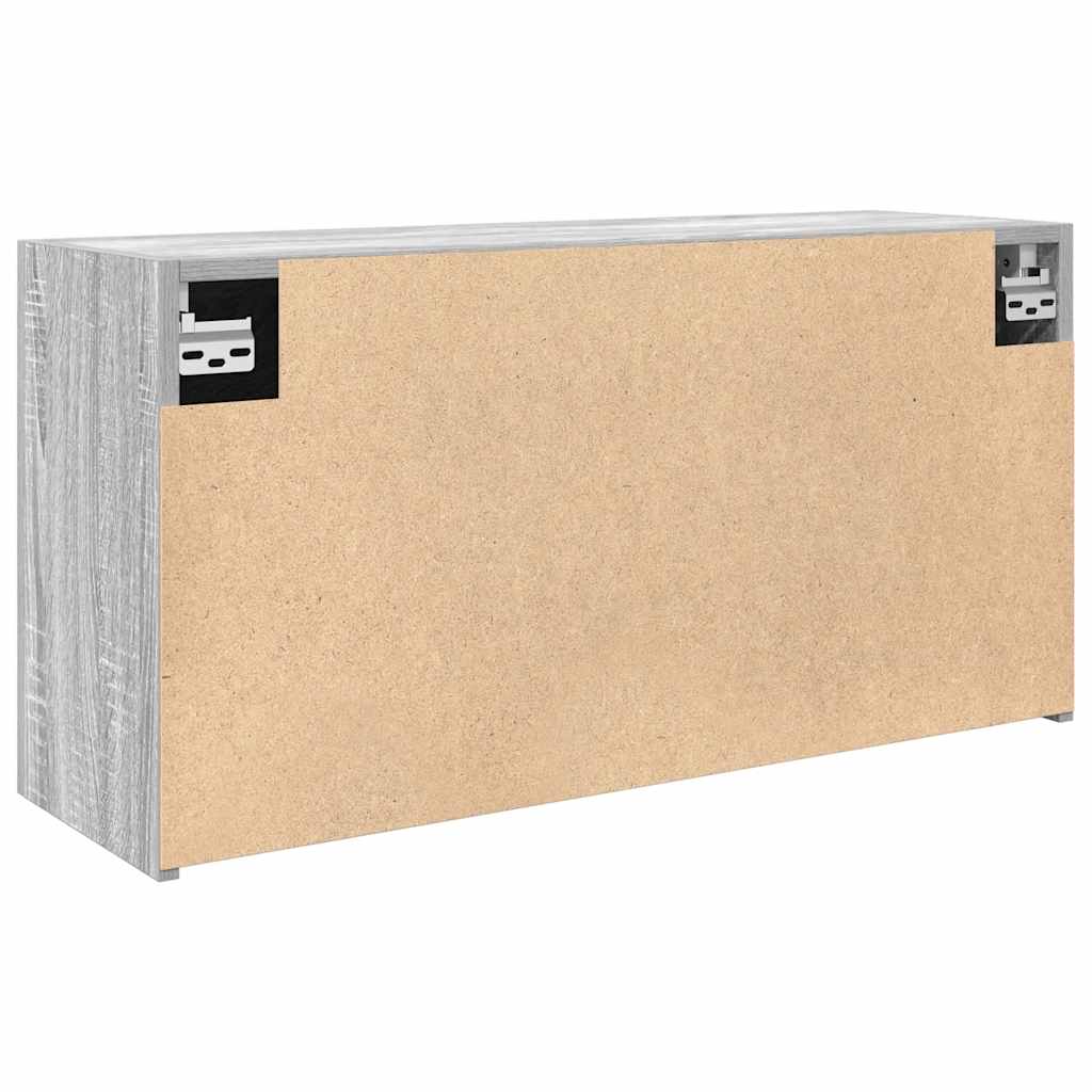 Bathroom Wall Cabinet Grey Sonoma 80 x 25 x 40 cm Particleboard