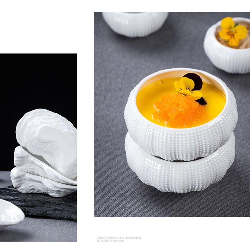 Ceramic Sushi Sashimi Plate Irregular Storage Dish Tableware Oyster Plate Festival