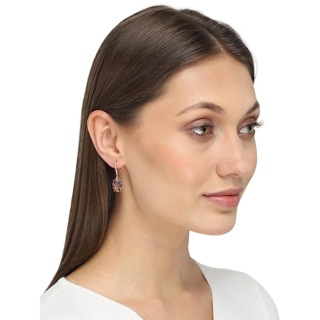 Женские серьги с фиолетовыми кристаллами, золотистые серьги-капли Glamour Spark для женщин и девочек