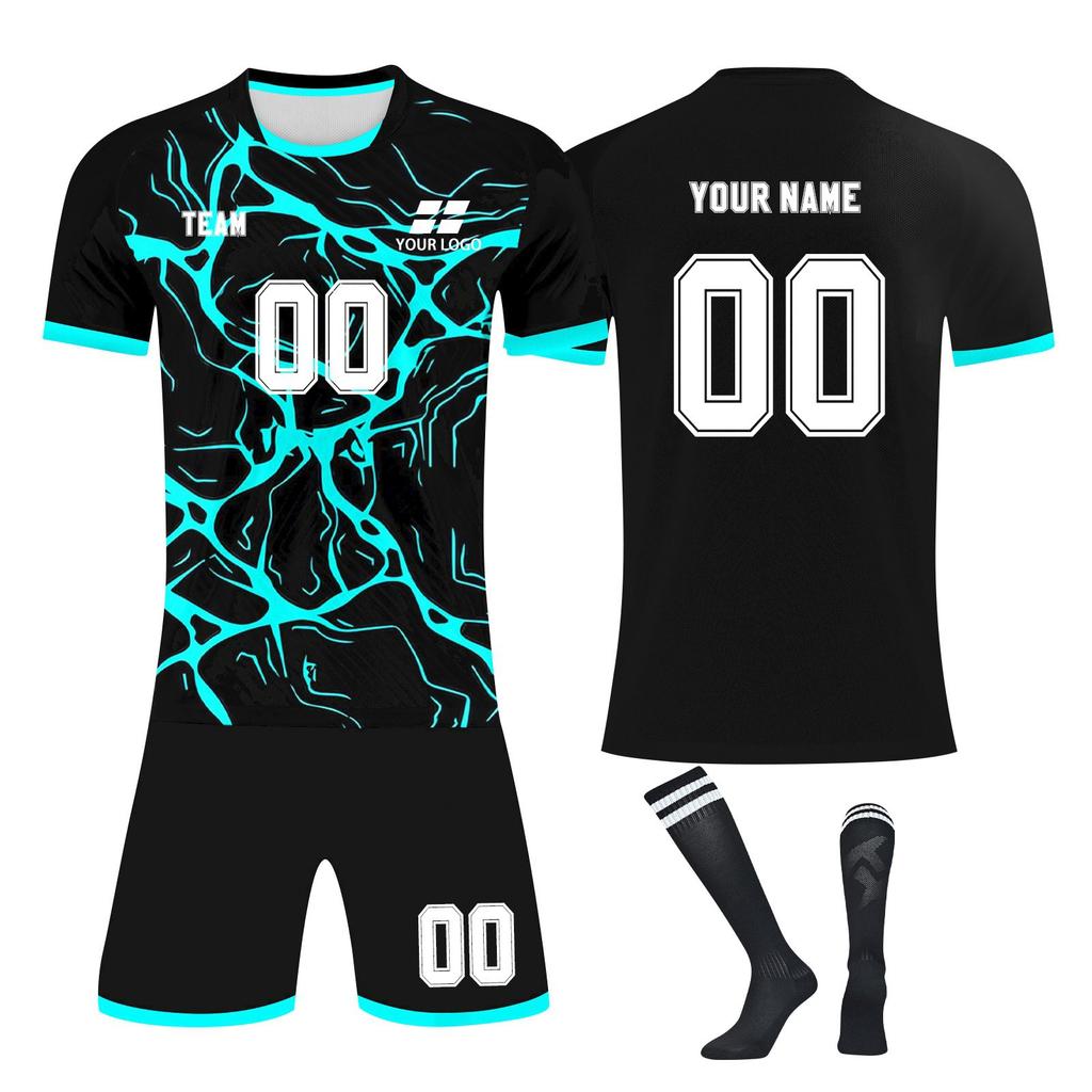 Комплект персонализированных рубашек для мужчин и девочек с именем и номером, футбольные майки на заказ для мальчиков, тренировочный костюм