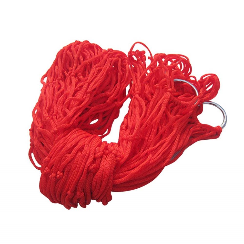 Outdoor Sport Hammock Outdoor Sport Single Camping Hammock Net Mesh Nylon Rope with Hooks for Garden Beach Yard Travel