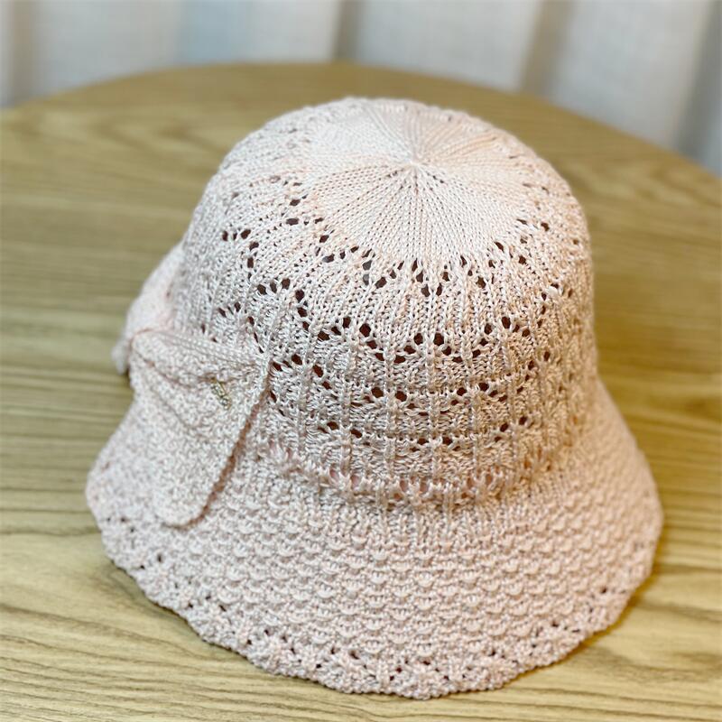 Шляпа рыбака, детская, новая, весенне-летняя, полая, дышащая, солнцезащитная шляпа, элегантный бант, модная, шляпа-тазик