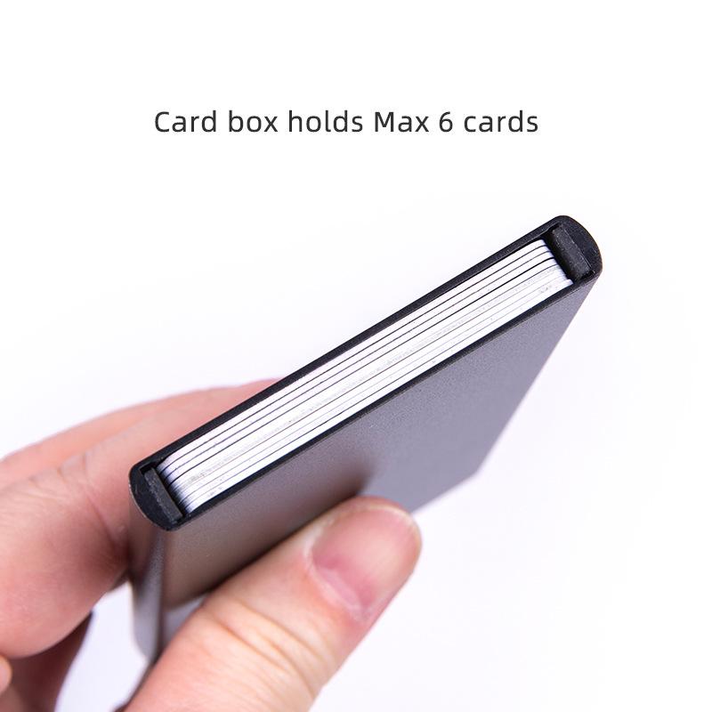 Anti-Theft RFID Aluminum Card Holder with Automatic Pop-Up Function