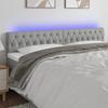 VidaXL LED Headboard Bedroom Furniture Double Bed Accessory Head of Bed Frame Interior Light Grey 3121962