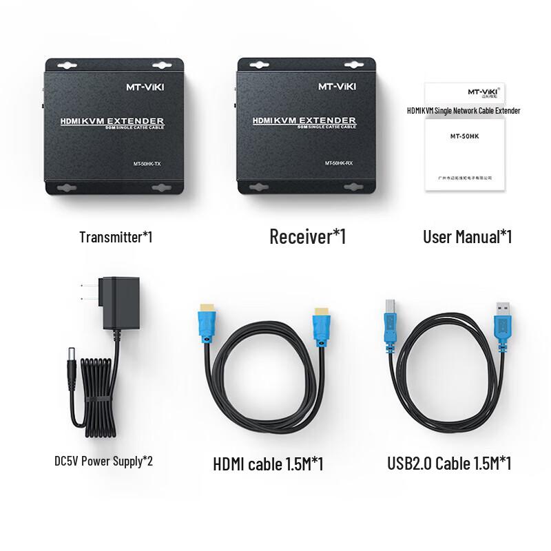 MT-viki 50м HDMI USB KVM Ethernet удлинитель