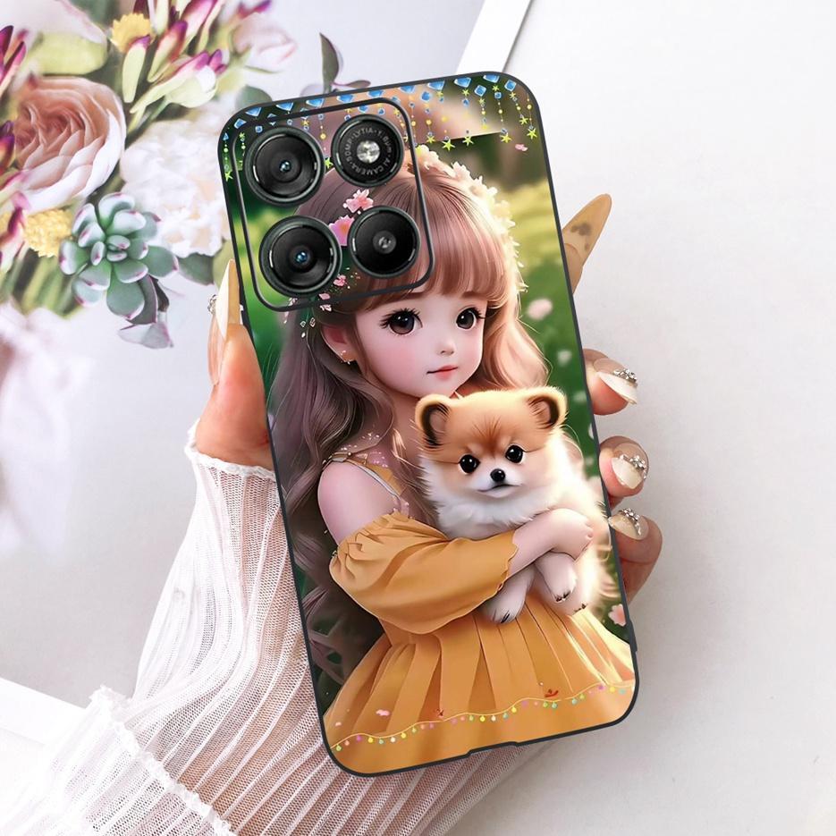 Чехол для Motorola Moto G67 Moto G77 XT2621-2 Милый Чехол с Рисунком Сердечка Любви Мягкий Силиконовый Чехол для Motorola G77 G 67 MotoG67 Сумки