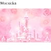 Mocsicka Oh Baby Photography Background Pink Castle Flowers Decoration Props  Shower Photo Backdrop Banner
