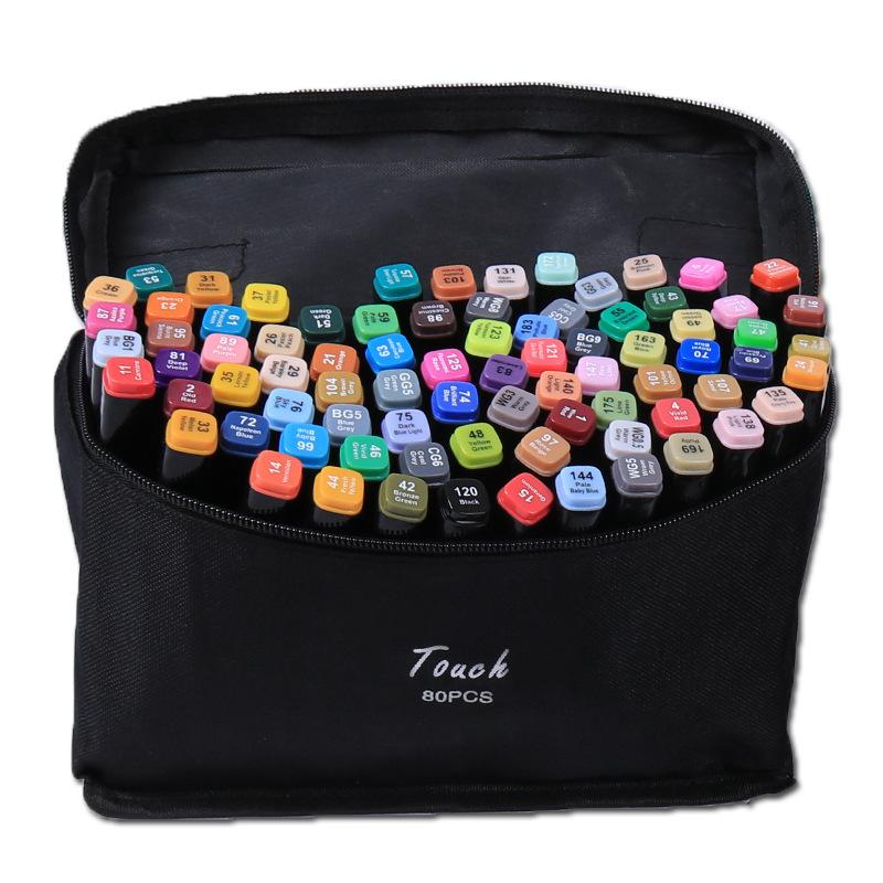 1-80 Color Art Sketch Marker Set Стандартные масляные маркеры на спиртовой основе Twin Tip Mark