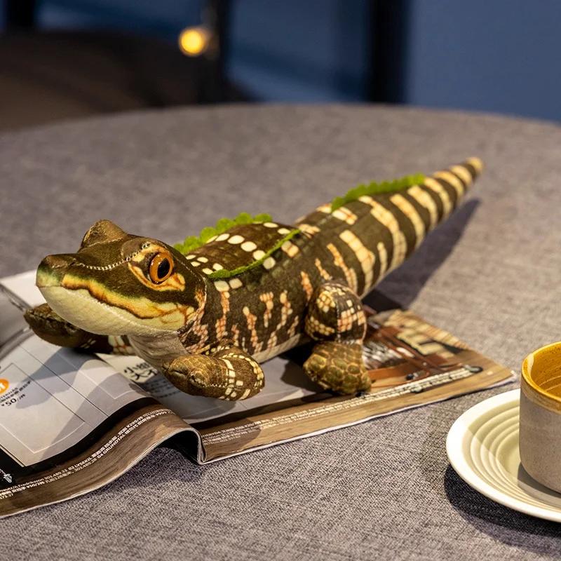 Simulation Large Soft Crocodile Plush Toy Fluffy Full Stuffed Animal Pillow Giant Alligator Sofa Cushion Kid Birthday Gift