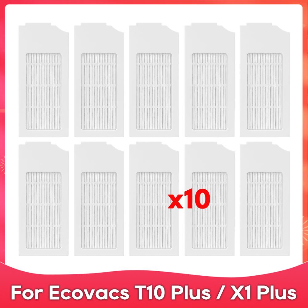 Подходит для ( Ecovacs T10 Plus / X1 Plus ) Роликовая боковая щетка Фильтр Мешок для пыли Тряпка для мытья пола Запчасть для замены робота-пылесоса