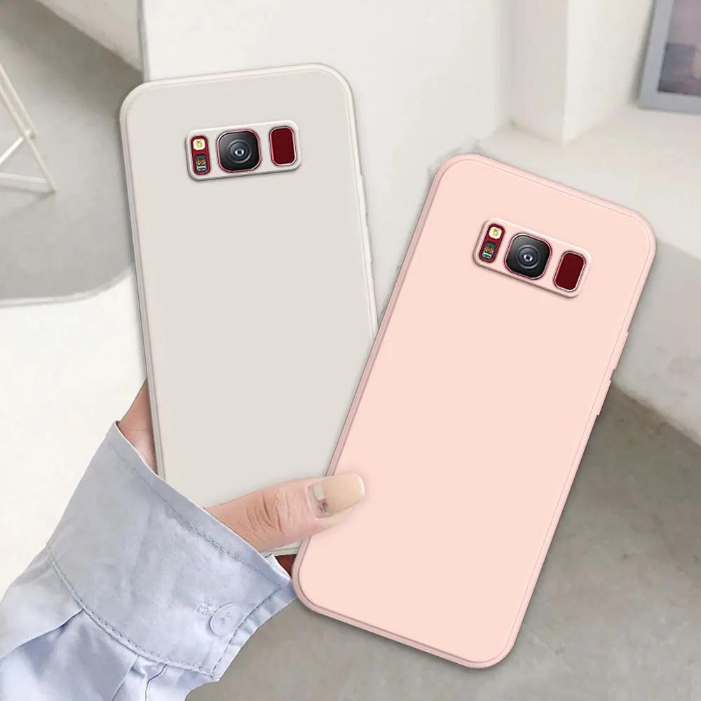 Чехол для Samsung S8 Для Samsung Galaxy S8 Plus Чехол Матовый Мягкий Силикон Ударопрочный Чехол Для Samsung S8 Квадратный Чехол для Телефона Funda
