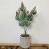 Green Christmas Pine Cone Branches Desktop Ornament Faux Pine Leaves Fake Pine  Party Supplies