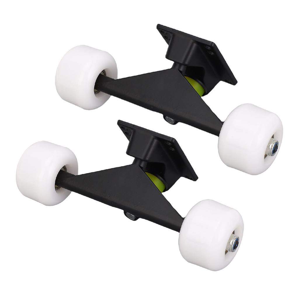 2PCS   Trucks Set with 4 Wheels Aluminum Alloy 5 Inch Shock Absorption  board Truck for Replacement