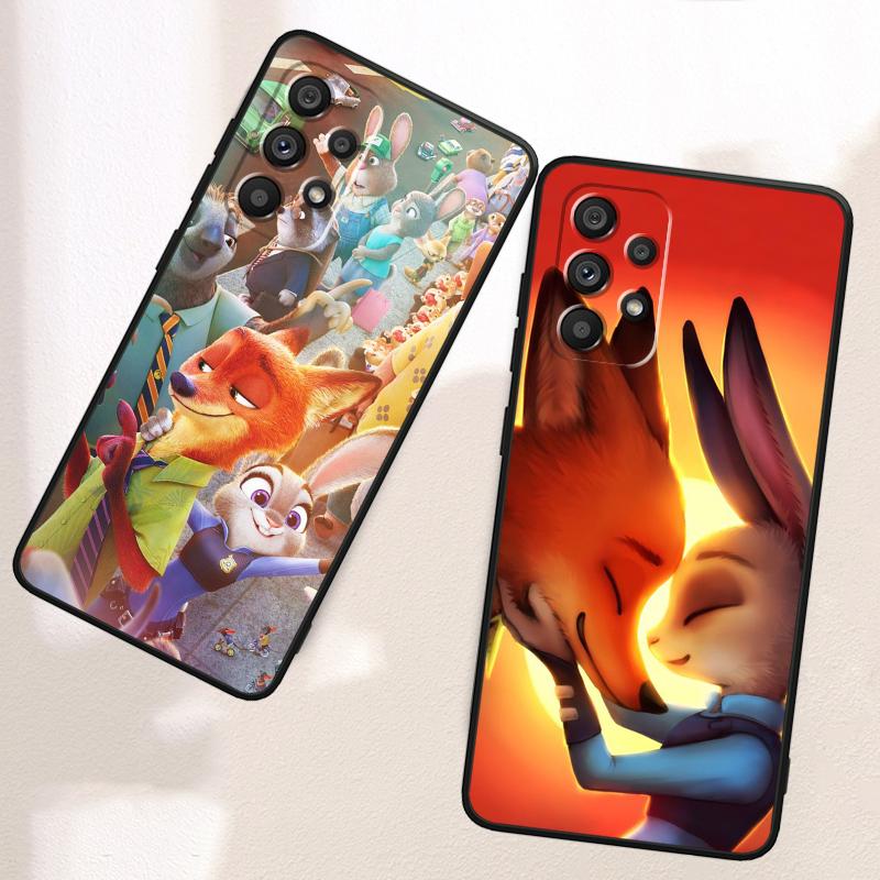 Аниме Джуди Зверополис для Samsung Note 20 10 Ultra Plus A31 A14 A12 A70 A34 A25 A04 A05 A15 A24 5G черный чехол для телефона