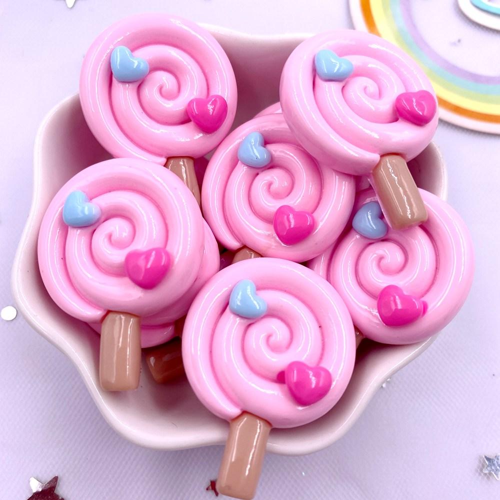 10 шт. смешанная роспись красочные смолы большое сердце любви леденец с плоской задней частью кабошон каменные фигурки DIY бант рождественские аксессуары скрапбукинг ремесла