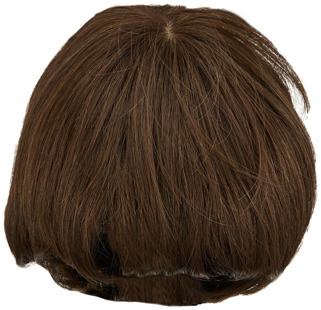 [Priscilla] Hat Wig Fit Short Heat Resistant Dark Brown