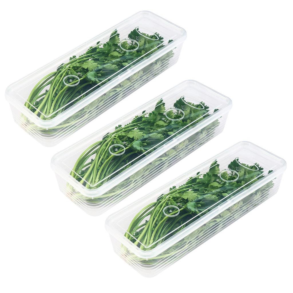 Yousheng 1/3 шт. прозрачный холодильник для хранения овощей органайзер пищевой BPA бесплатно штабелируемый многофункциональный свежий ящик