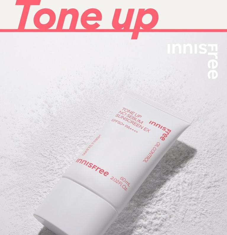 Innisfree Tone Up No Sebum Watering Sunscreen 60ml SPF50+ PA++++