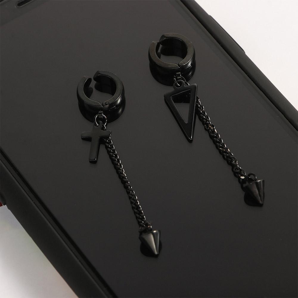 Punk Tassel Without Piercing Hypoallergenic Drop Earrings Dangle Earrings Fashion Jewelry Ear Clip