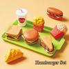 Kids Mini Kitchen Toy Pretends Play Simulated Food Hamburger Cookie Miniature Accessories for Children Girl Educational Gift