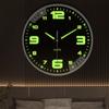 Circular Minimalist and Fashionable Luminous Wall Clock Living Room Decoration Silent and Punch Free Wall Clock 3d