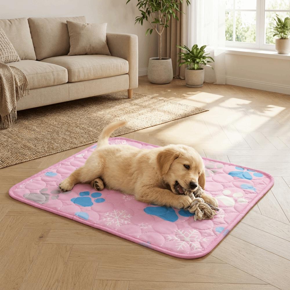 Breathable Dog Cooling Pad Soft Dog Sleeping Mat Cartoon pattern Cat Nest Bed Dog Crate