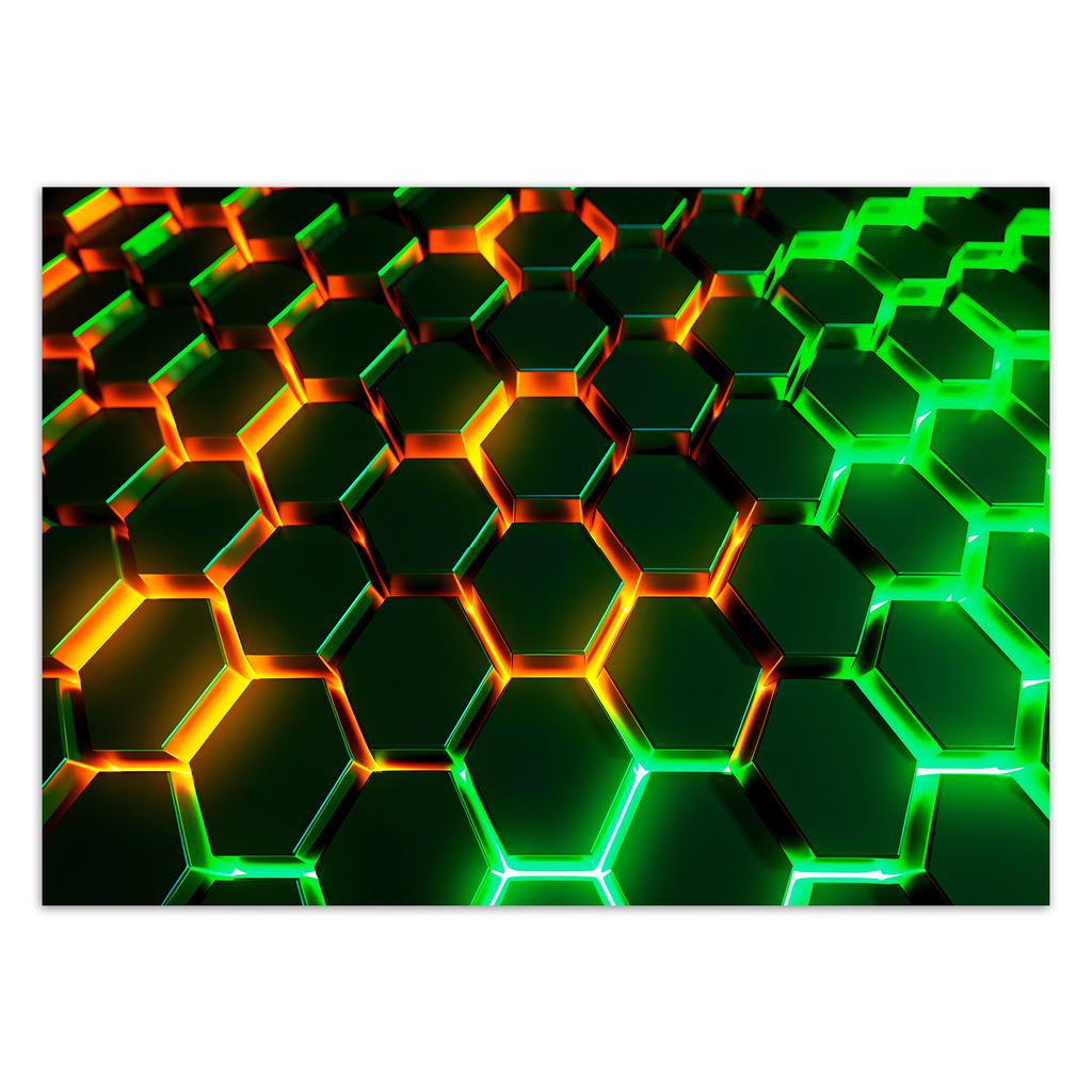 Wallpaper Neon shapes 3D abstraction