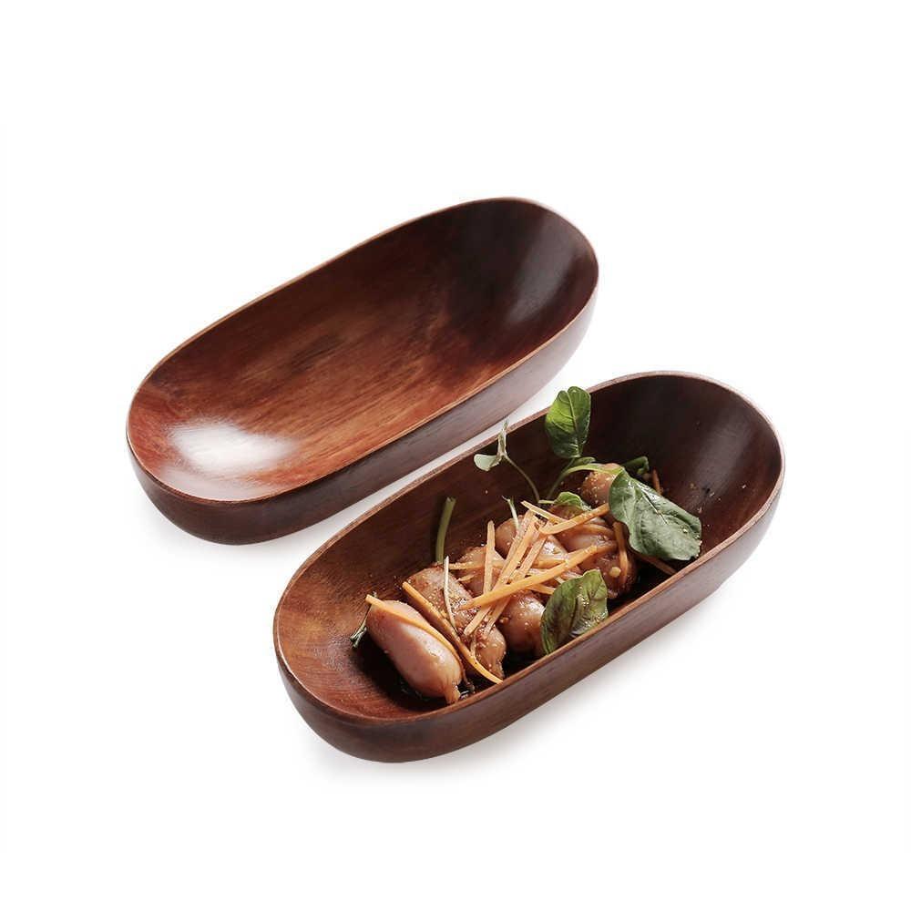 Овальный поднос для подачи сухофруктов в форме лодки, тарелка для суши и закусок, многофункциональная салатница, хлеб