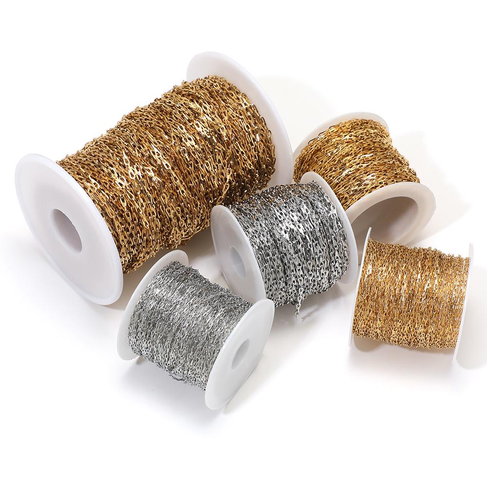 1 Meter Stainless Steel Tough U Shape Chains for DIY Handmade Bracelets Necklace Jewelry Findings Body Chain Earrings Making