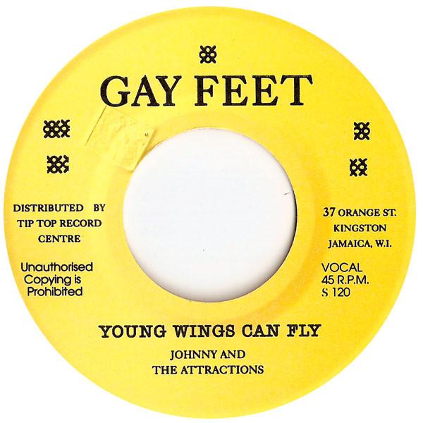 7-дюймовая пластинка JOHNNY THE ATTRACTIONS Young Wings Can Fly NONE Gay Feet UK Reggae Ska Dub Б/у