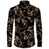 Luxury Baroque Pattern Long Sleeve Shirt, Stylish Fashion for Any Occasion