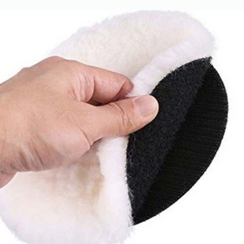 5 шт. Универсальный полировальный набор Мягкий шерстяной полировальный чехол Белые диски для полировки автомобиля