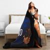 M-Mbappes Smoking & Drinking Funny Meme  Knitted Blanket  Flannel Throw Blanket Airplane Travel Printed Soft Warm Bedsprea,