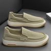 Summer Men Shoes Canvas Sneakers Men Platform Casual Walking Shoes Slip On Male Loafers Man Breathable Street Lazy Shoes