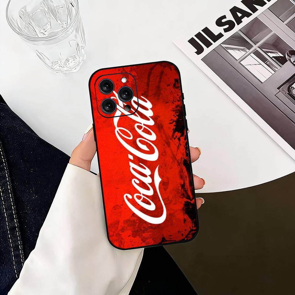 CocaS-S Модный Чехол для Телефона C-Cola Силиконовый Мягкий Для IPhone 17 16 15 14 13 12 11 X XR Plus Pro Max Plus