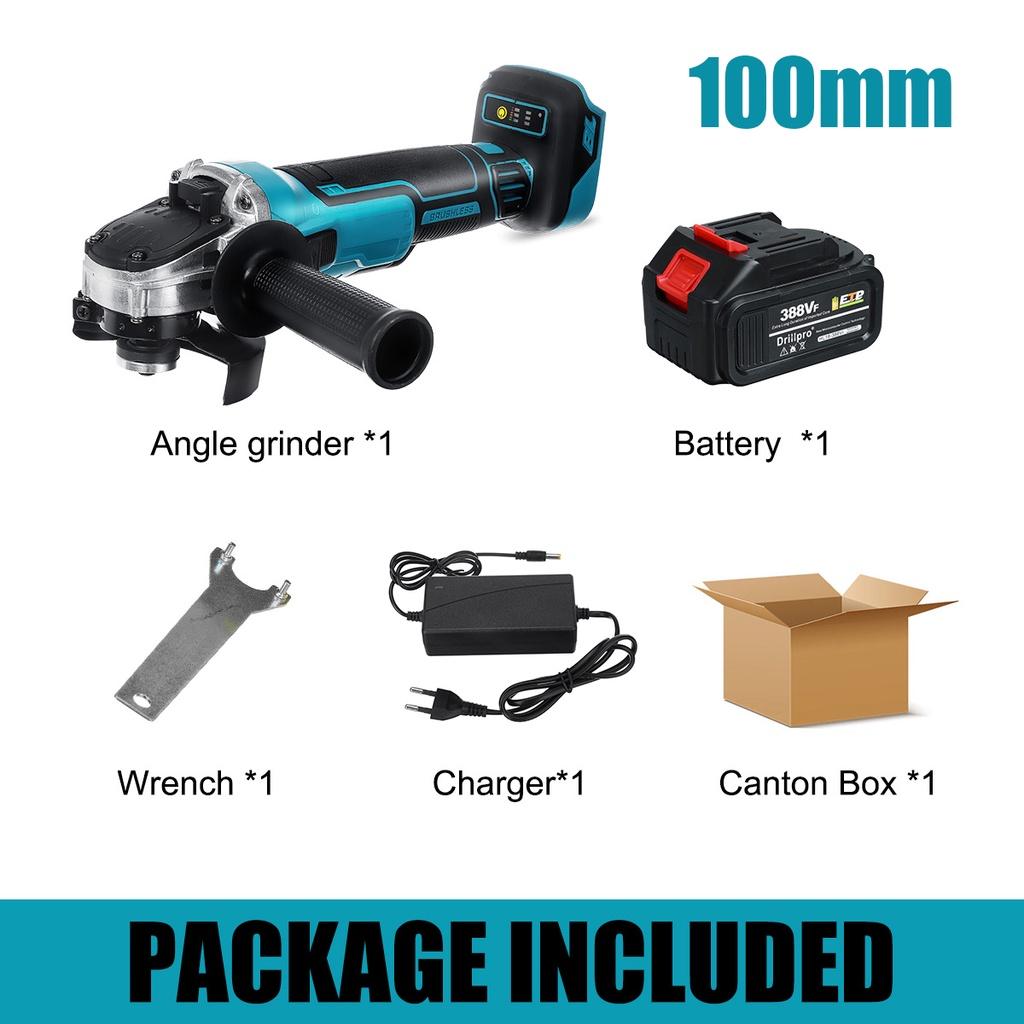 125 мм 100 мм бесщеточная электрическая угловая шлифовальная машина для резки электроинструмент + литий-ионный аккумулятор для батареи Makita 18 В