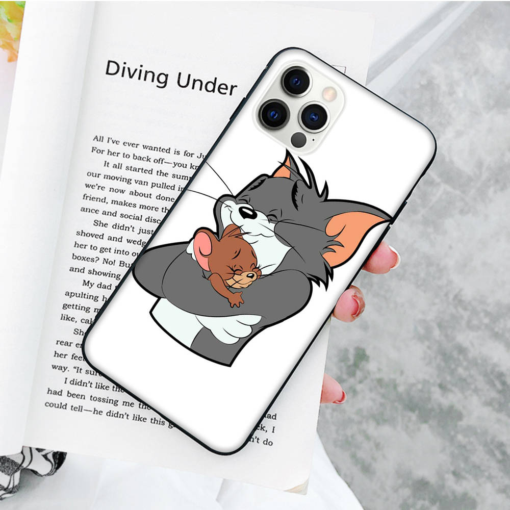 Мягкий чехол JT50 Tom and Jerry Cat Mouse для Xiaomi Poco X6 X4 M5 M6 F5 F6 C65 C55 C50 C51 C40 Pro Redmi 14C A3X 13C 12C 11T 10A 9C Note 7 6 8A Plus