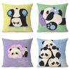 Panda Animal Cartoon Pillowcase Interior Decoration Office Living Room Home Pillowcase