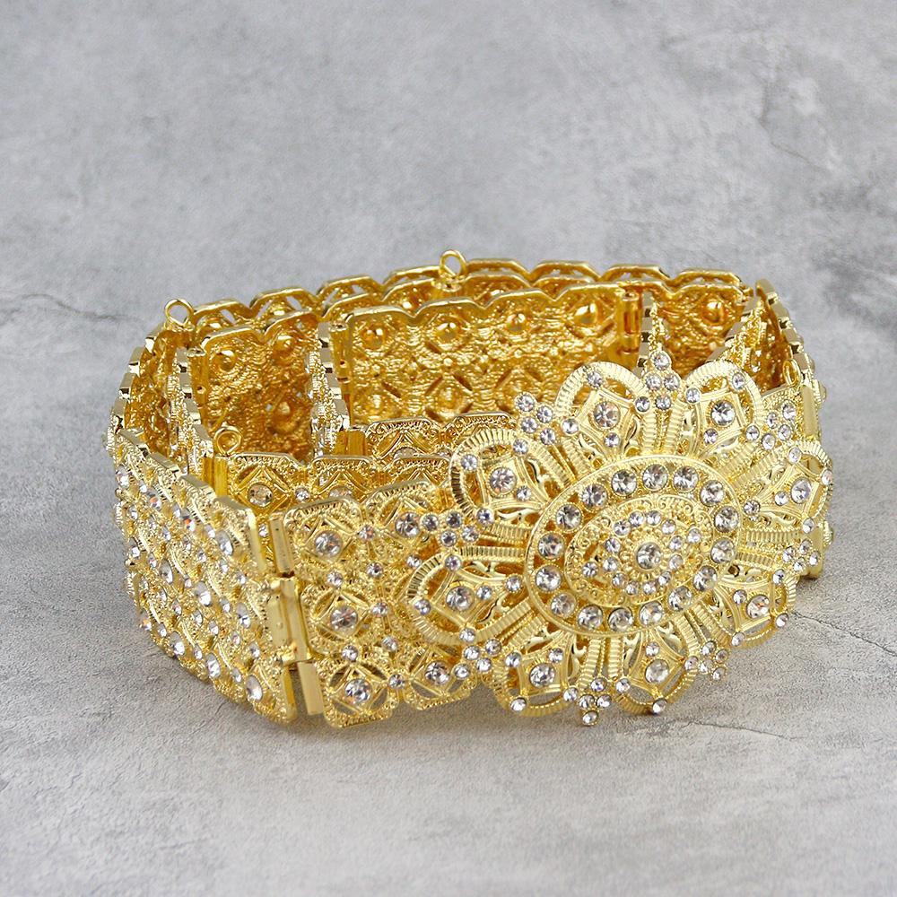 Поясная цепь золотого цвета с кристаллами для женщин, свадебные украшения, свадебный подарок, регулируемая длина