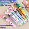12 PCS Flamingo Unicorn 10 Colors Thick Ballpoint Pen 0.7mm Student Writing Smooth Stationery School Supplies, Fun Party Birthday Gifts,Back School
