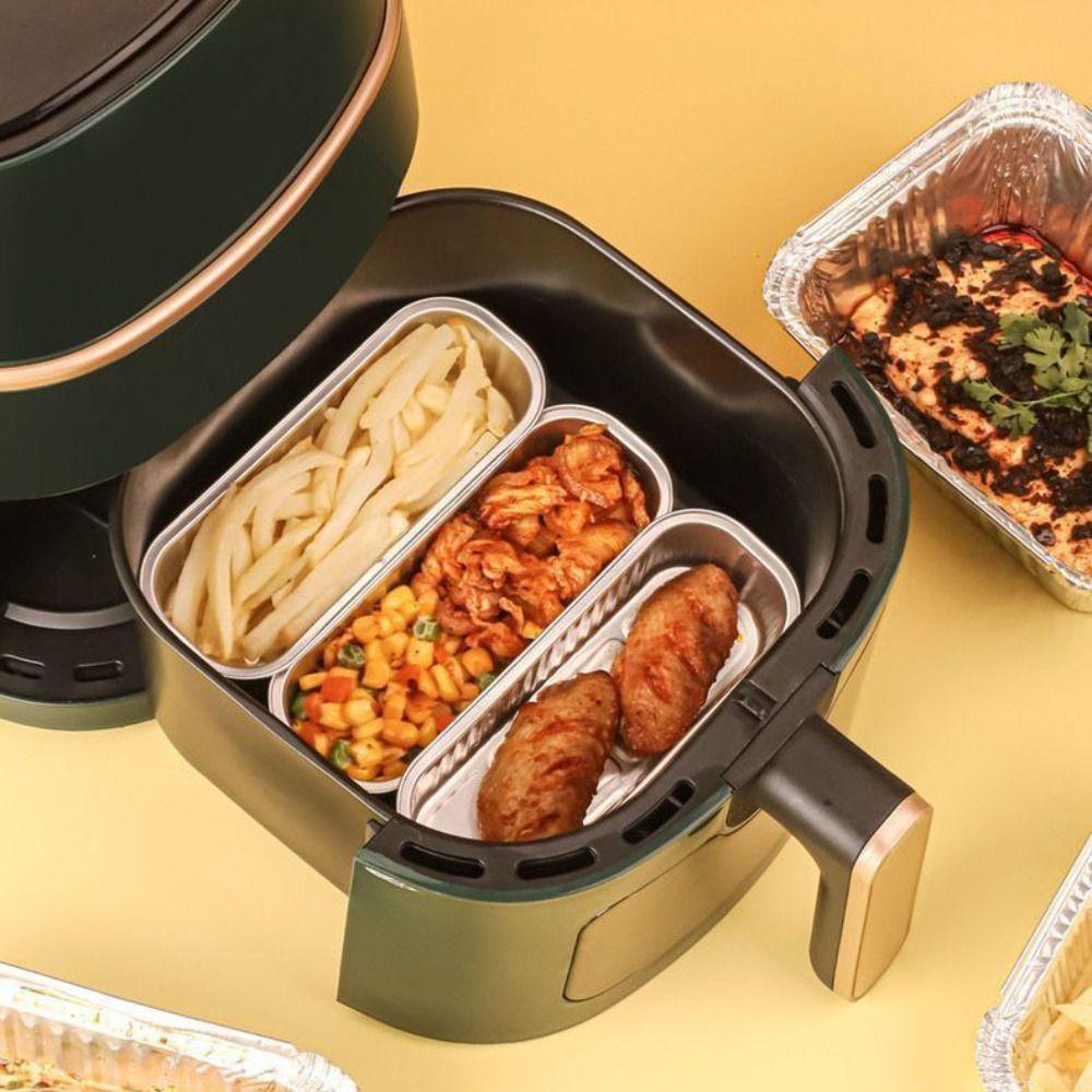 200ML Capacity Foil Container Rectangular Shape Aluminum Foil Box Takeaway Box  Food Takeaway