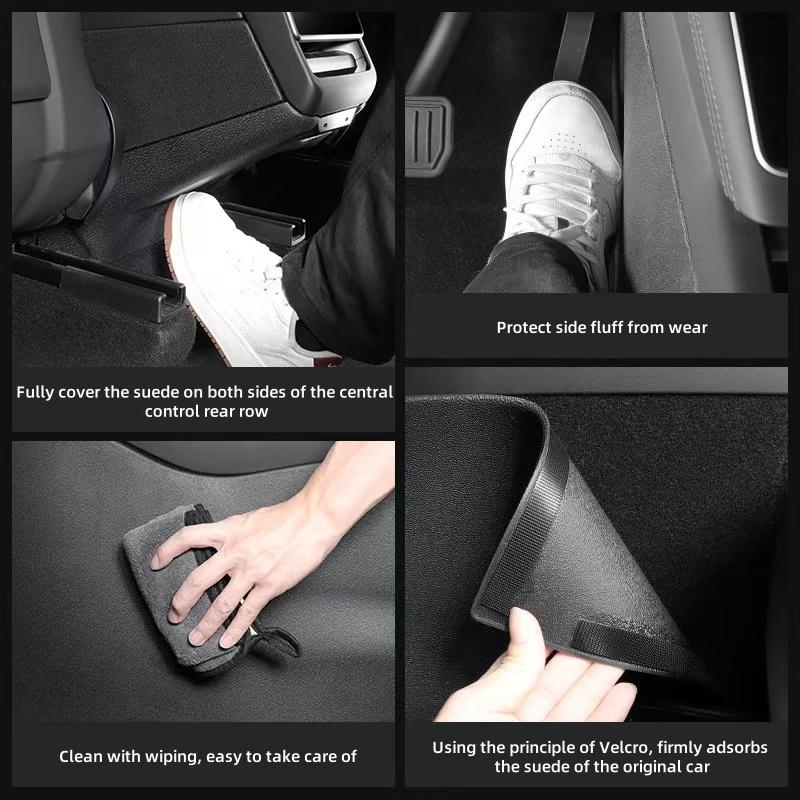 For Tesla Model Y Juniper 2025 Central Control Side Anti Kick Pad Rear Air Vent Anti Kick Board Car Interior Accessories
