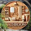 Bathroom Wooden Sign - Decorative Plaque for Outdoor, Bathroom Decor, Room and Balcony Decoration, Bathroom Decoration - Ideal Home Hanging Ornament