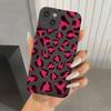 Стильный розовый чехол для телефона с леопардовым узором для iPhone 15 14 13 12 11 Pro Max Mini XS XR X 7 8 15 Plus SE 2022 Мягкая крышка